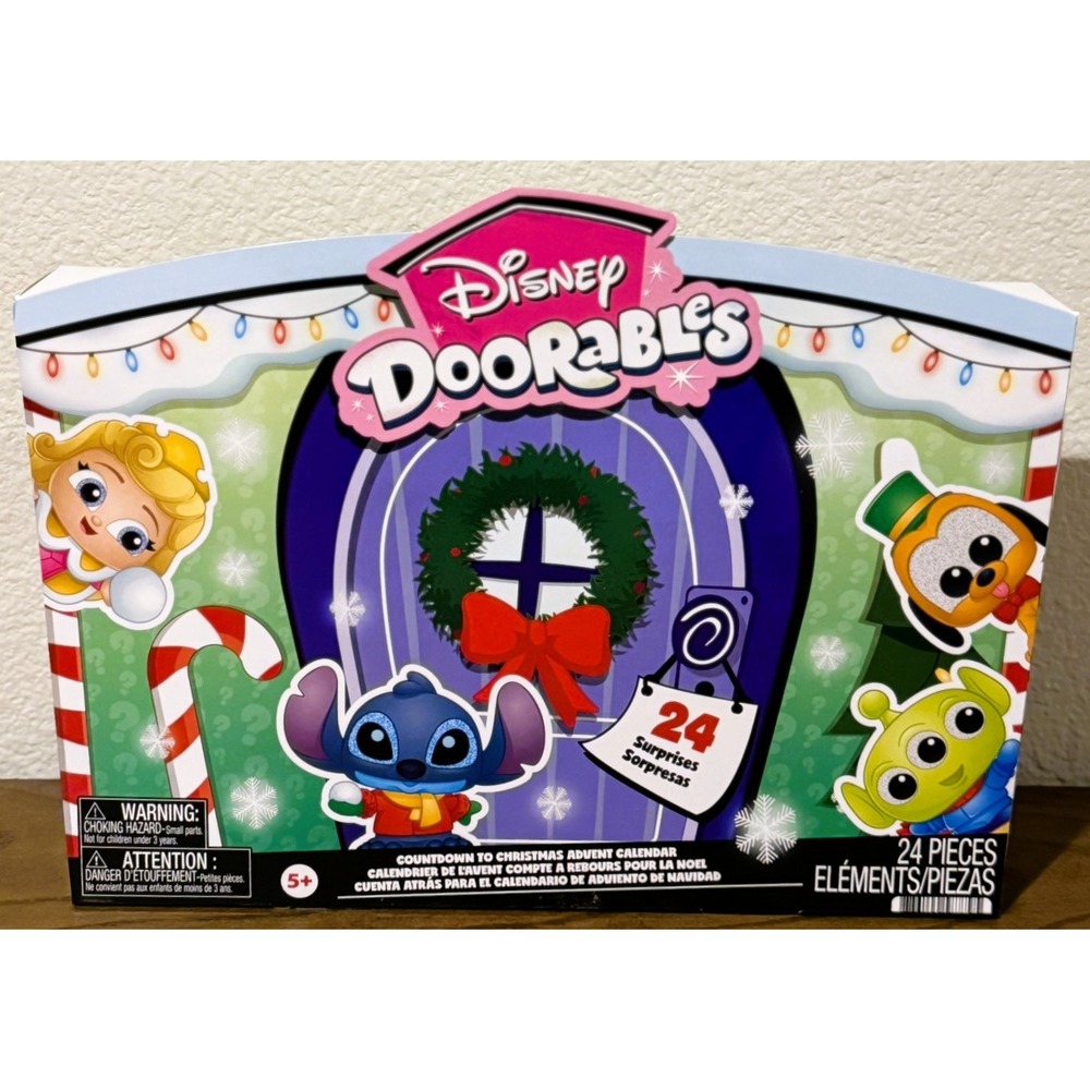 Disney Doorables Countdown to Christmas Advent Calendar 2026 24 Surprises NEW